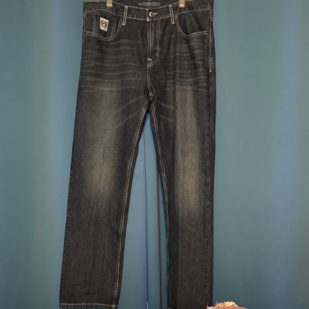 Cinch Men's Dark Blue Straight Jeans